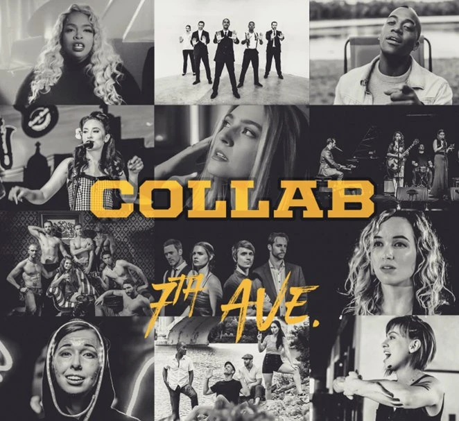Collab album artwork, a collage of collaborating musicians